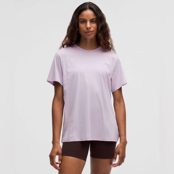 NWOT Lululemon All Yours Cotton T-Shirt - Heathered Lilac Ether 💜 - Picture 4 of 10